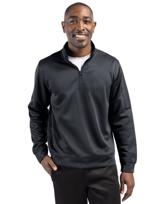 Black Clique Lift Eco Performance Half Zip Unisex Pullover - XS