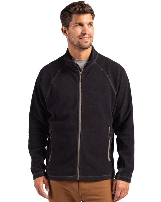 Black Clique Powder Fleece Full Zip Mens Jacket - S