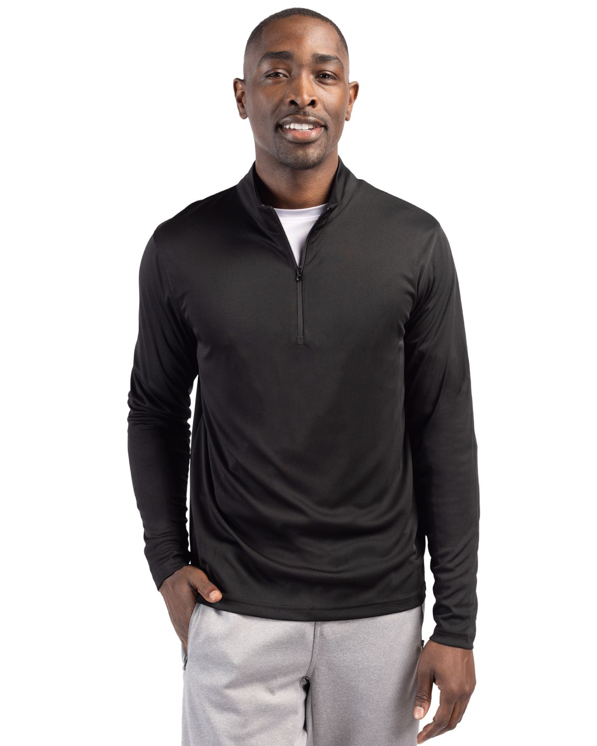 Black Clique Spin Eco Performance Half Zip Mens Pullover - S