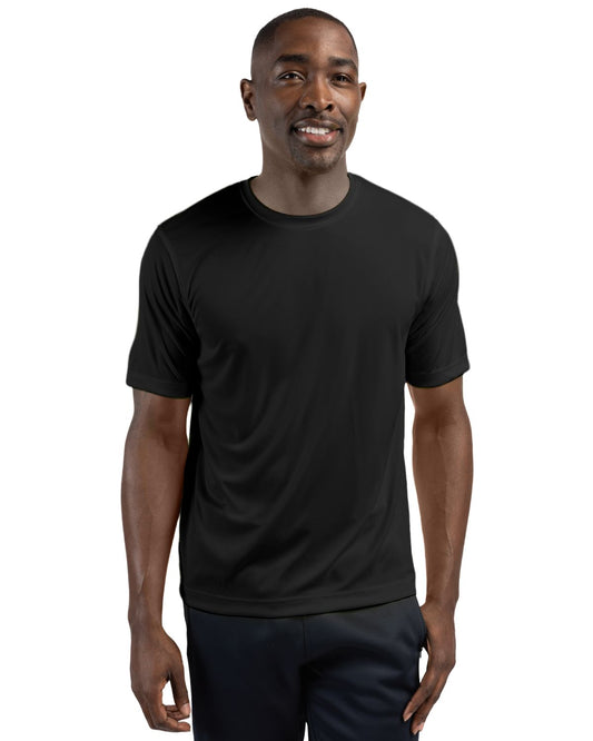 Black Clique Spin Eco Performance Jersey Short Sleeve Mens Tee - XS