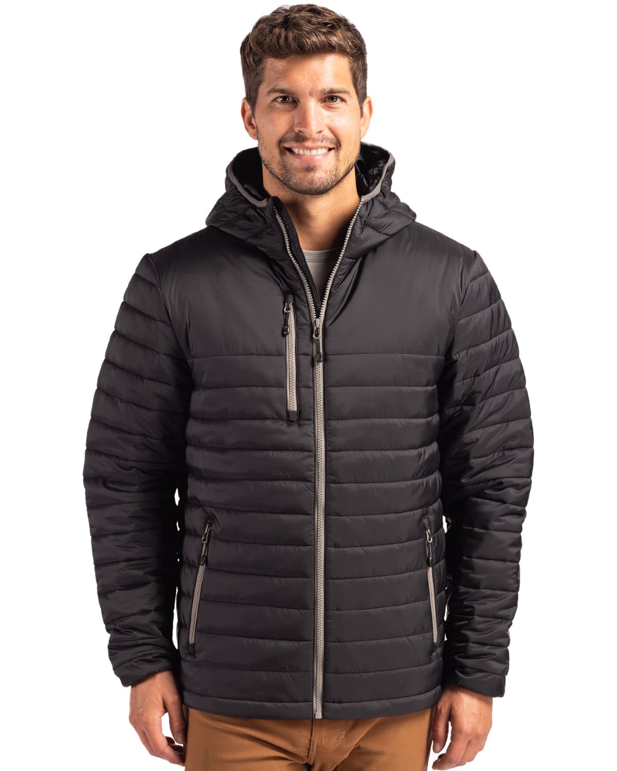 Black Clique Valhalla Full Zip Mens Puffer Jacket - S