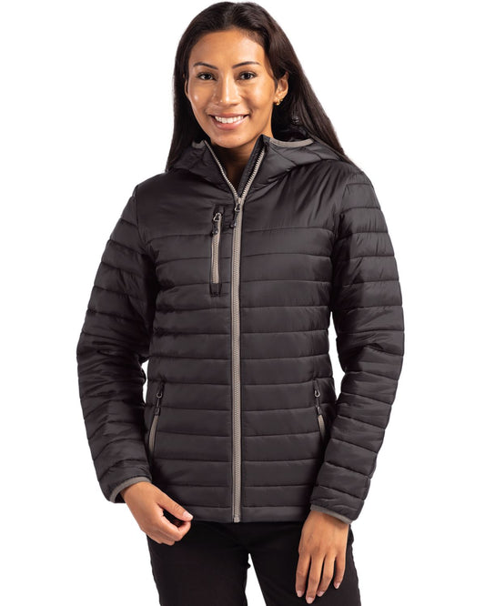 Black Clique Valhalla Full Zip Womens Puffer Jacket - XS