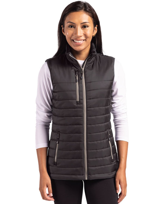 Black Clique Valhalla Full Zip Womens Puffer Vest - XS