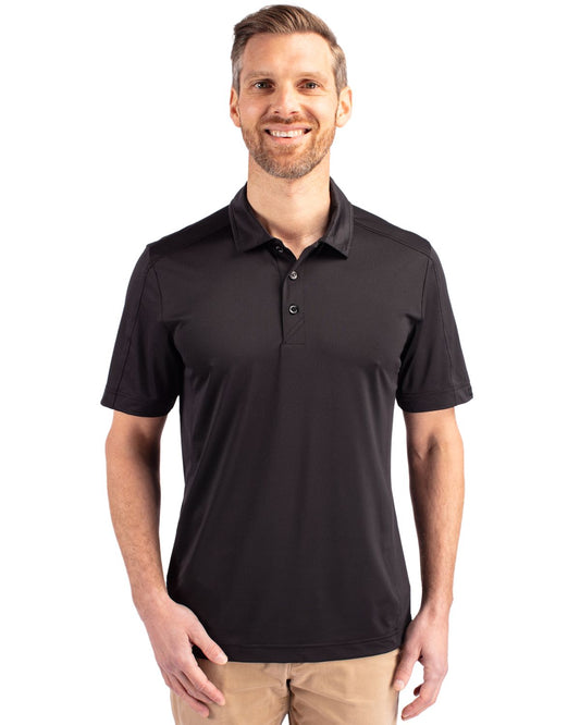 Black Cutter & Buck Prospect Eco Textured Stretch Recycled Mens Big & Tall Polo Big & Tall - 4XB