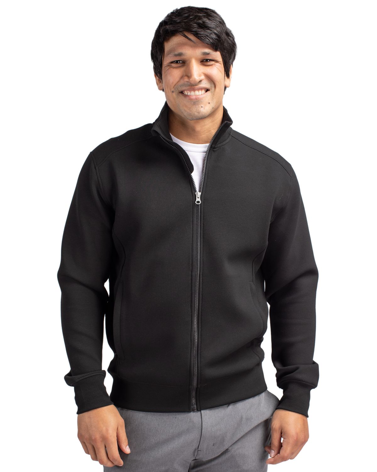 Black Cutter & Buck Roam Epic Versatility Recycled Full Zip Mens Jacket - S