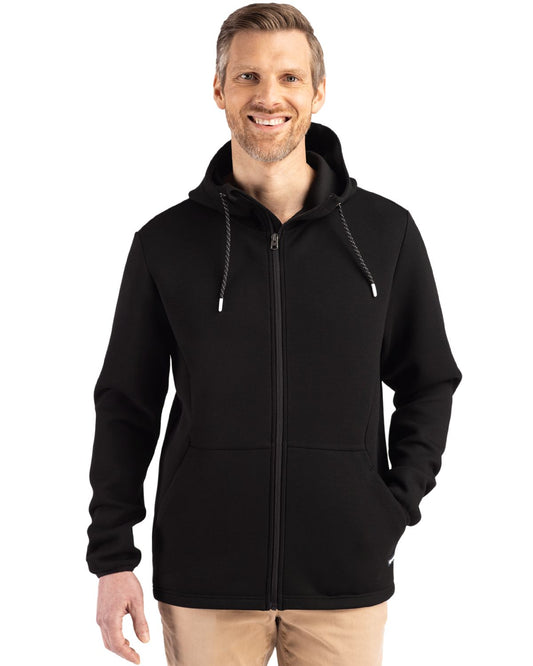 Black Cutter & Buck Roam Epic Versatility Recycled Mens Full Zip Hooded Jacket - S