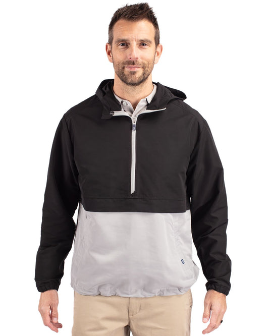Black/Polished Cutter & Buck Charter Eco Recycled Mens Anorak Jacket - S