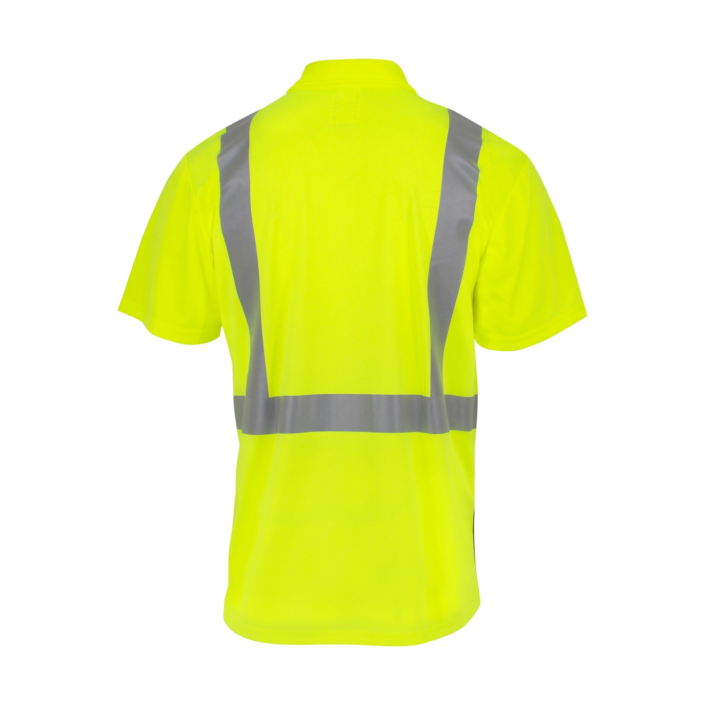 ST12B Class 2 High Visibility Color Blocked Safety Short Sleeve Polo Shirt - Green - Size 2X