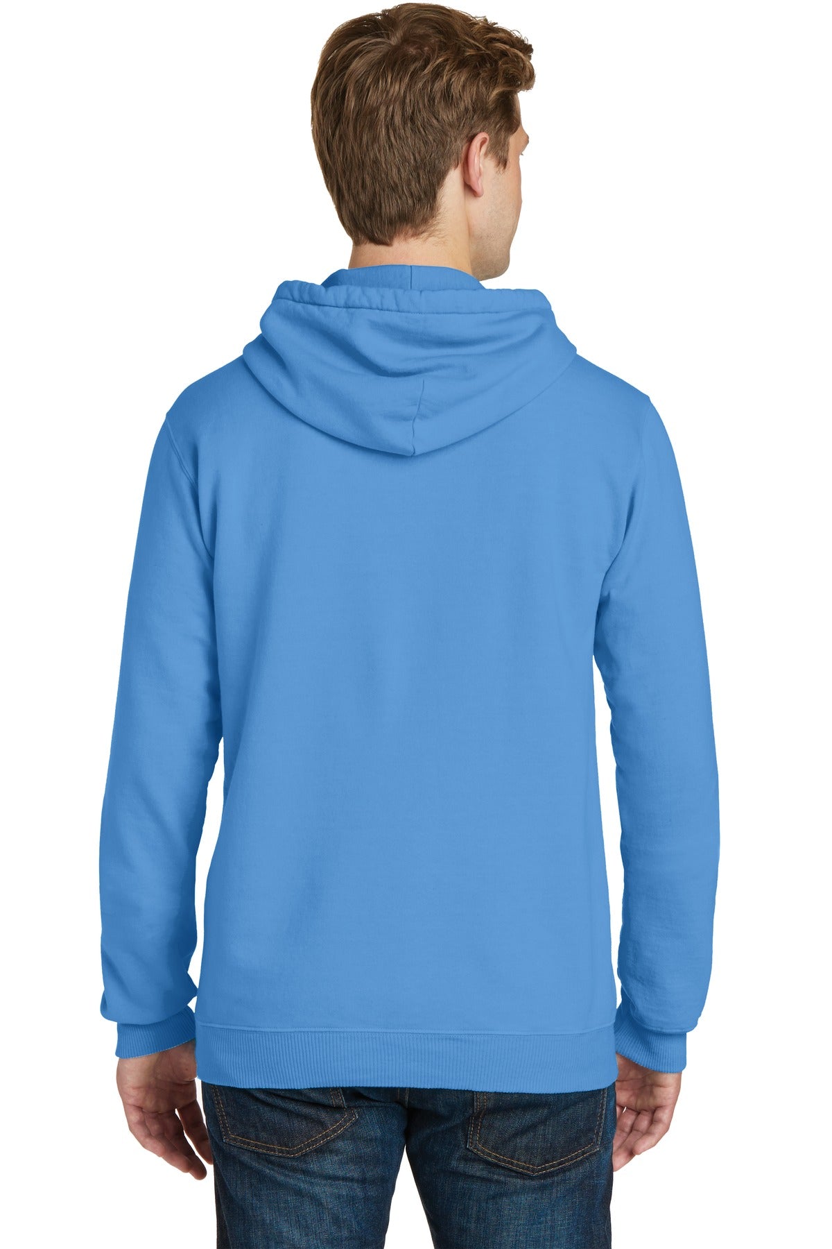 Blue Moon Port & Company Beach Wash Garment-Dyed Pullover Hooded Sweatshirt. PC098H