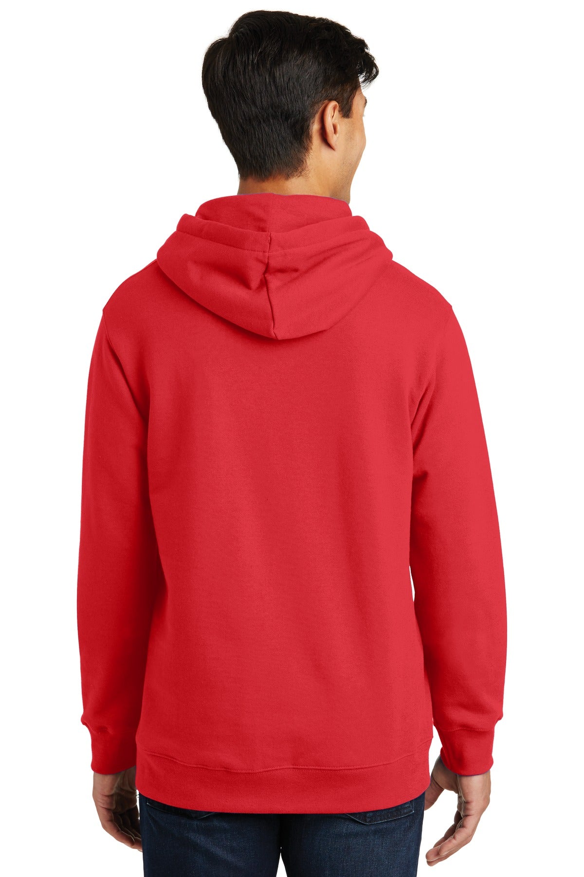 Bright Red Port & Company Fan Favorite Fleece Pullover Hooded Sweatshirt. PC850H