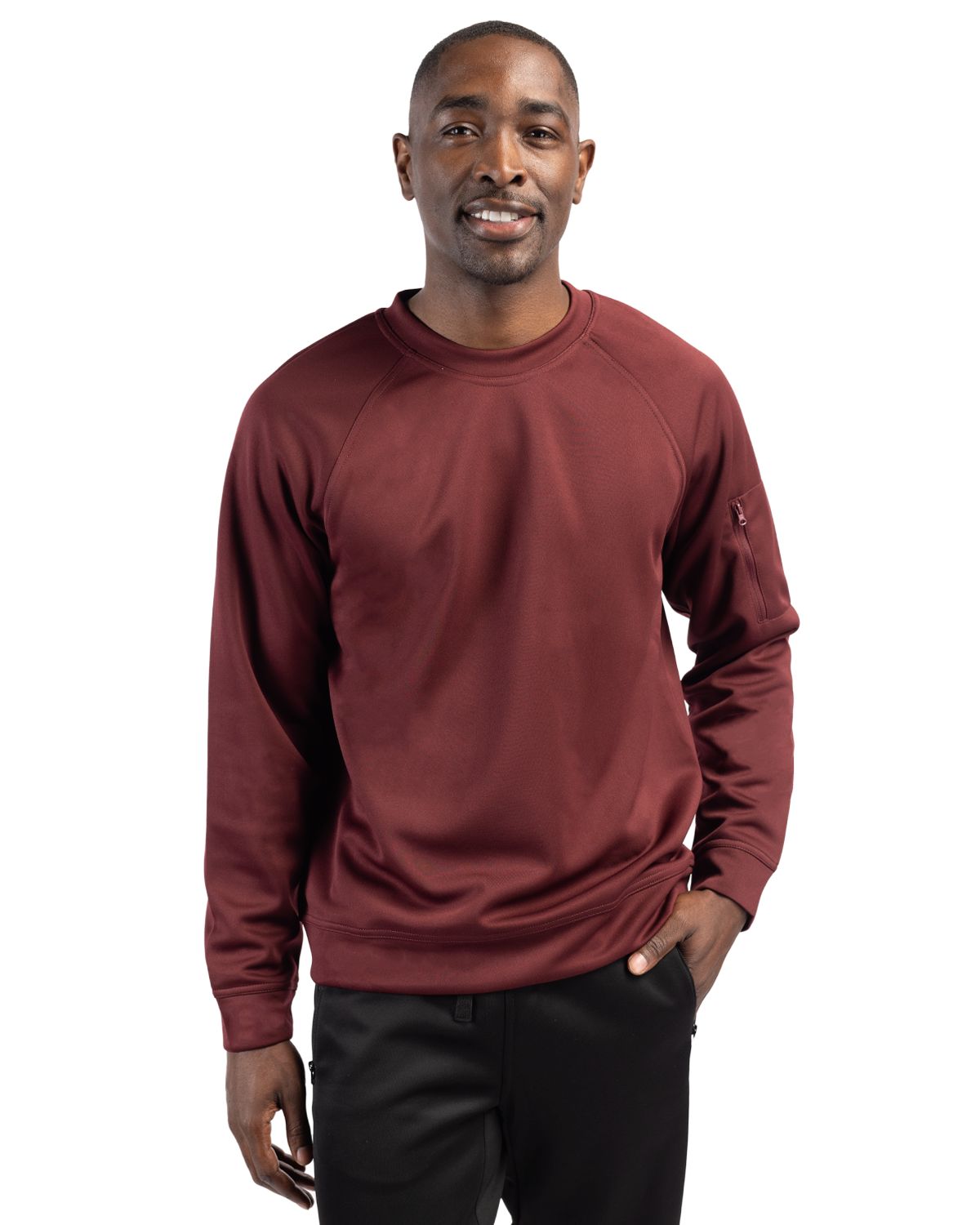 Burgundy Clique Lift Eco Performance Unisex Crewneck Sweatshirt - XS