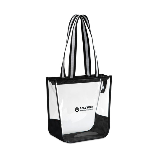 Clear Sigma Clear Zippered Tote