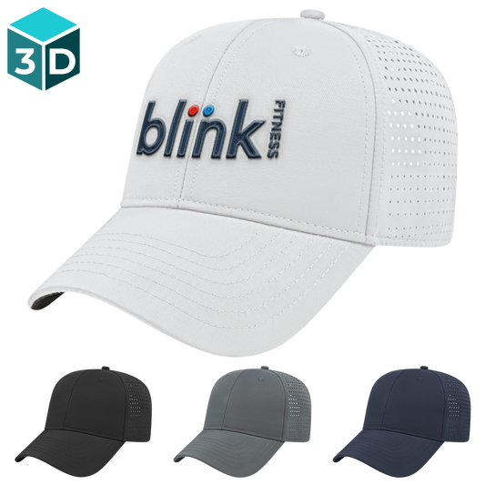 Black C A Perforated Polyester Cap