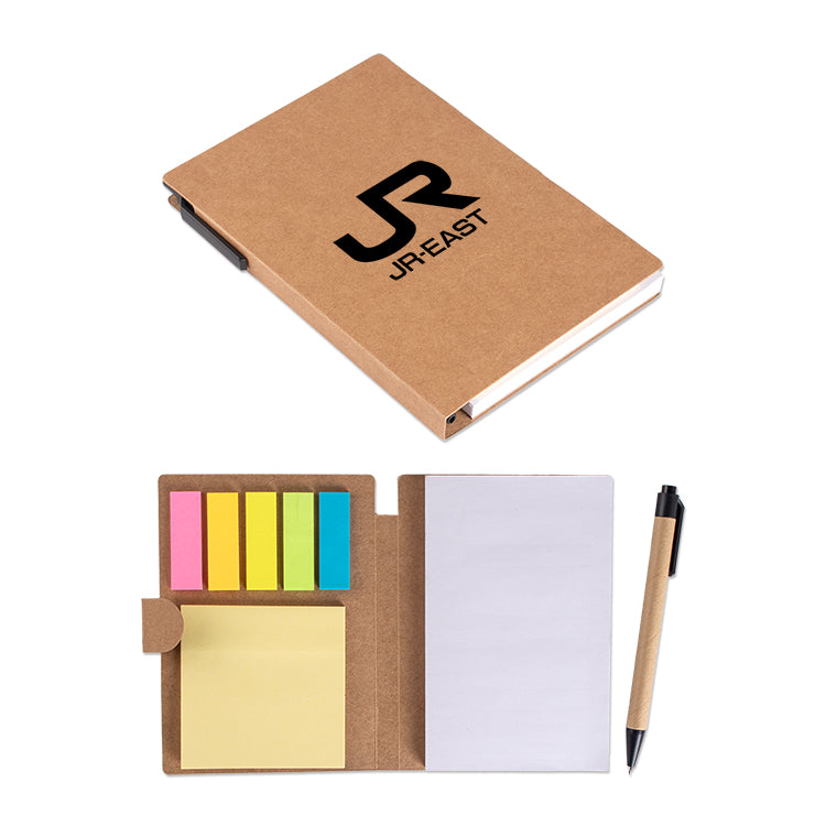 Kraft Kraft Notebook with Sticky Notes and Pen
