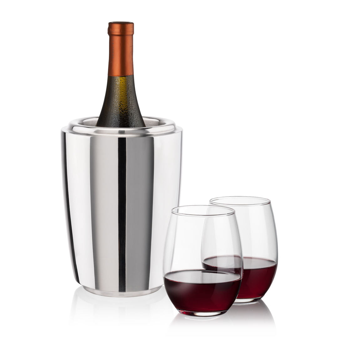 Pescara Wine Cooler & Stanford Stemless Wine Set
