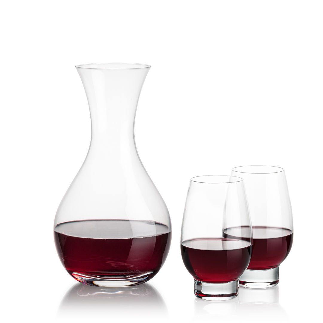Adelita Carafe & Glenarden Stemless Wine