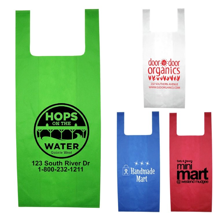 914-Blue 12” W x 22-1/2” H - Everyday Grocery Shopping Tote Bag