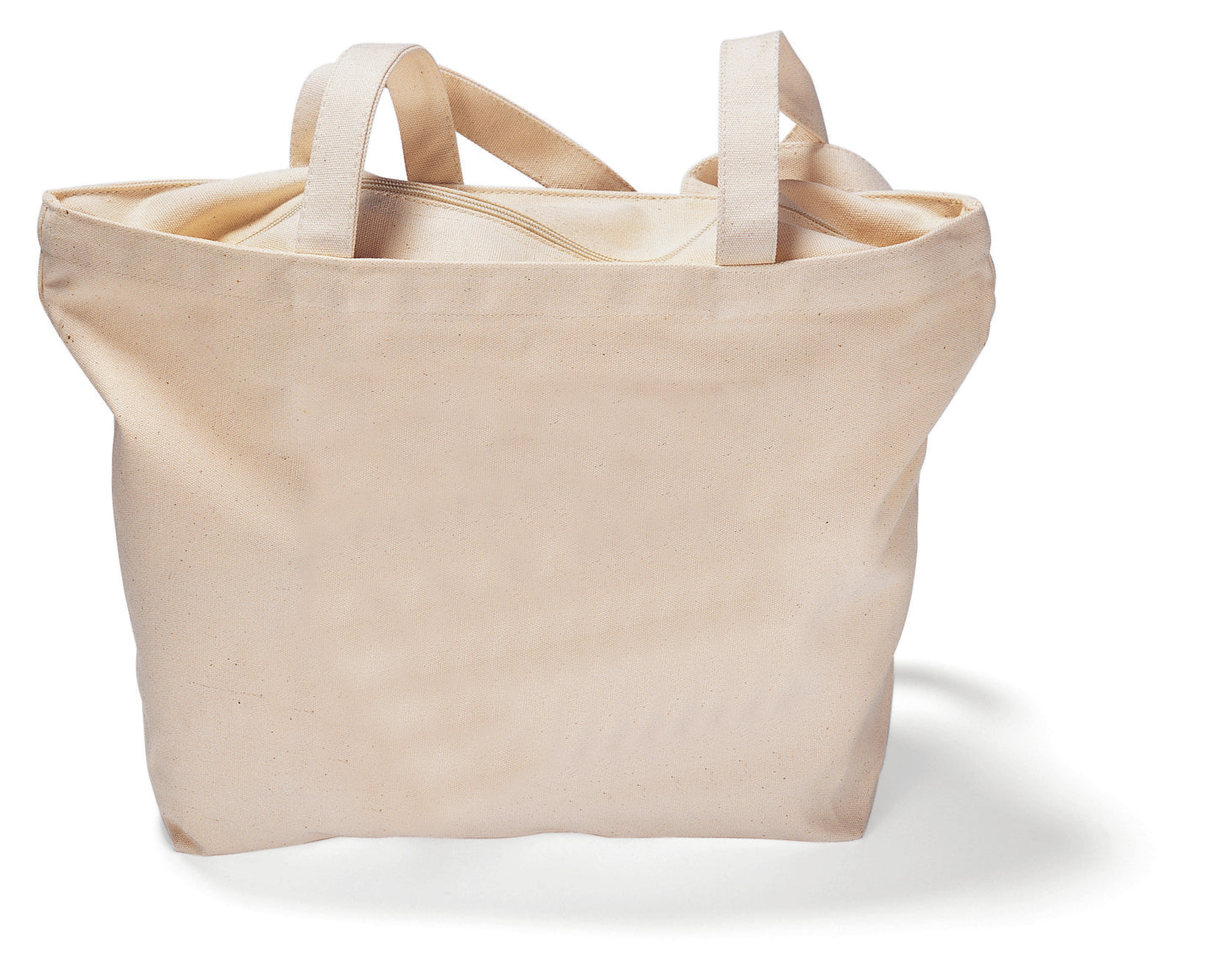 Natural Zippered Tote