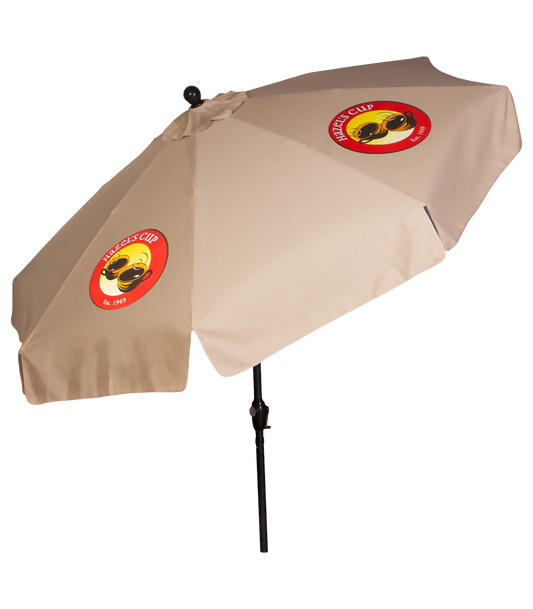 White 9' Aluminum Market Umbrella