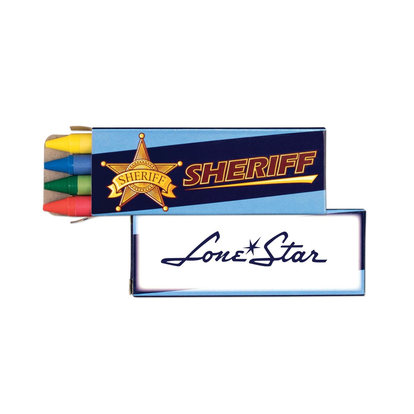Assorted 4 Pack Sheriff Crayons