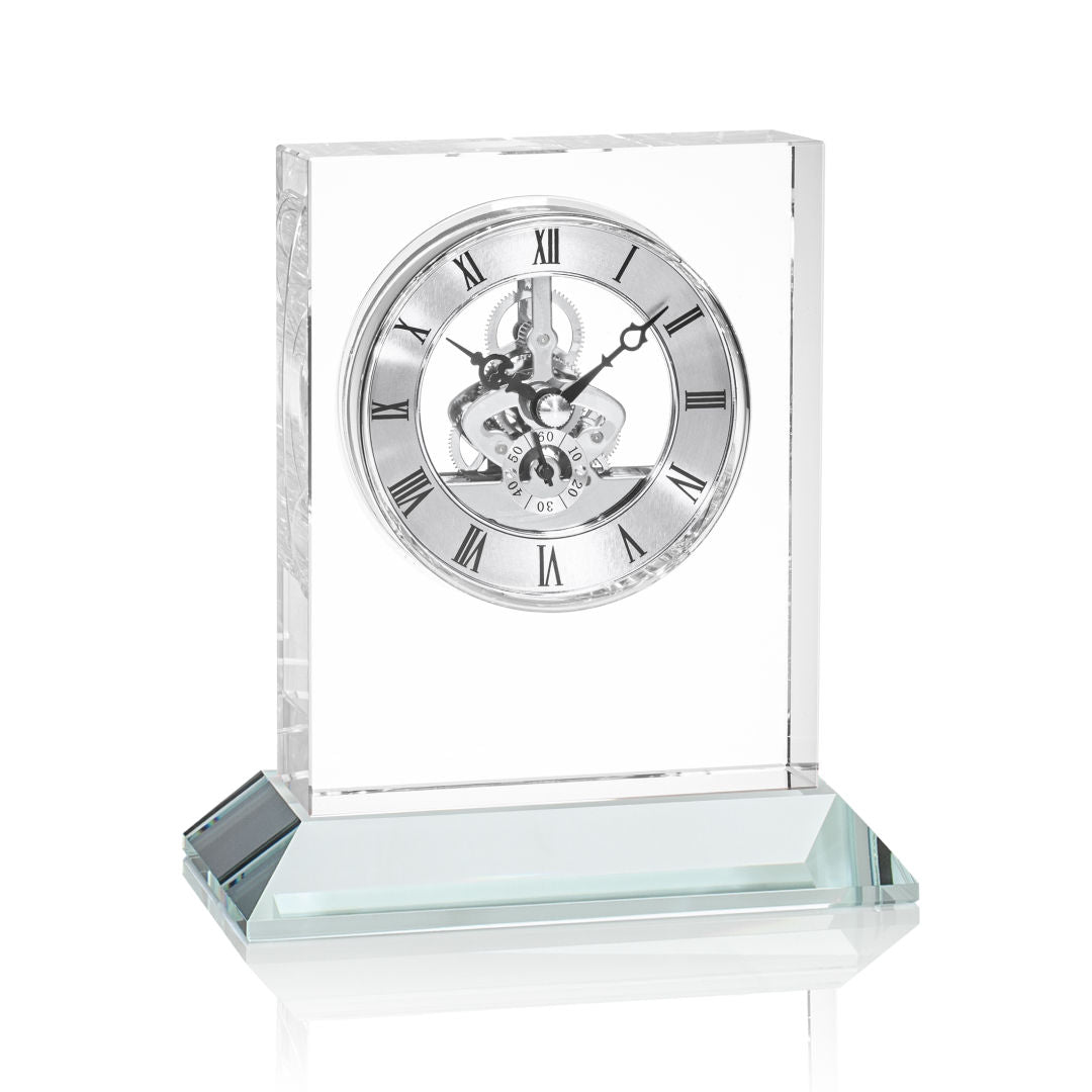 Ashland Clock on Base - Silver Dial