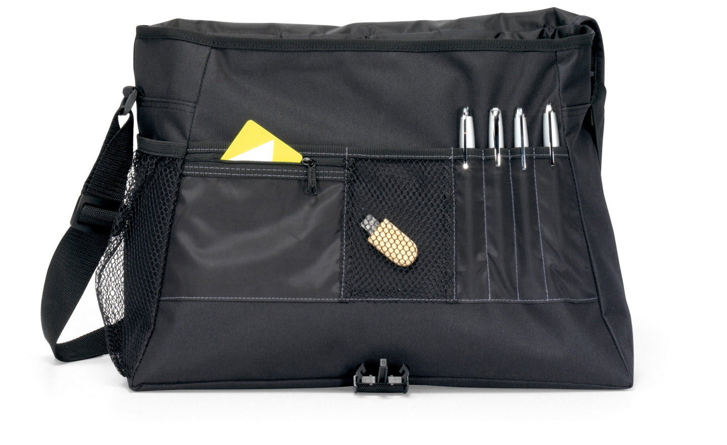 Black Focus Laptop Messenger Bag