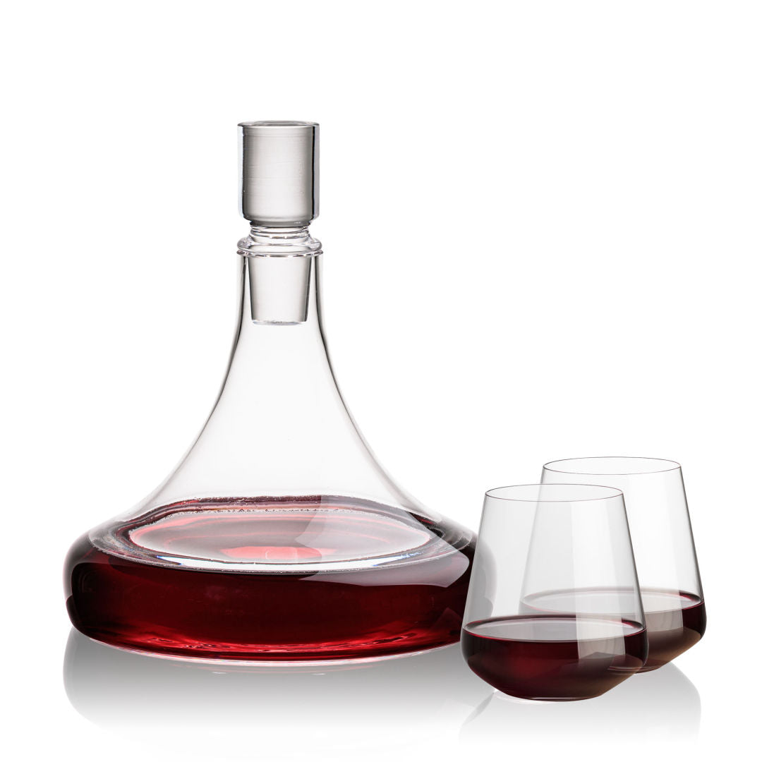 Ashby Decanter & Cannes Stemless Wine