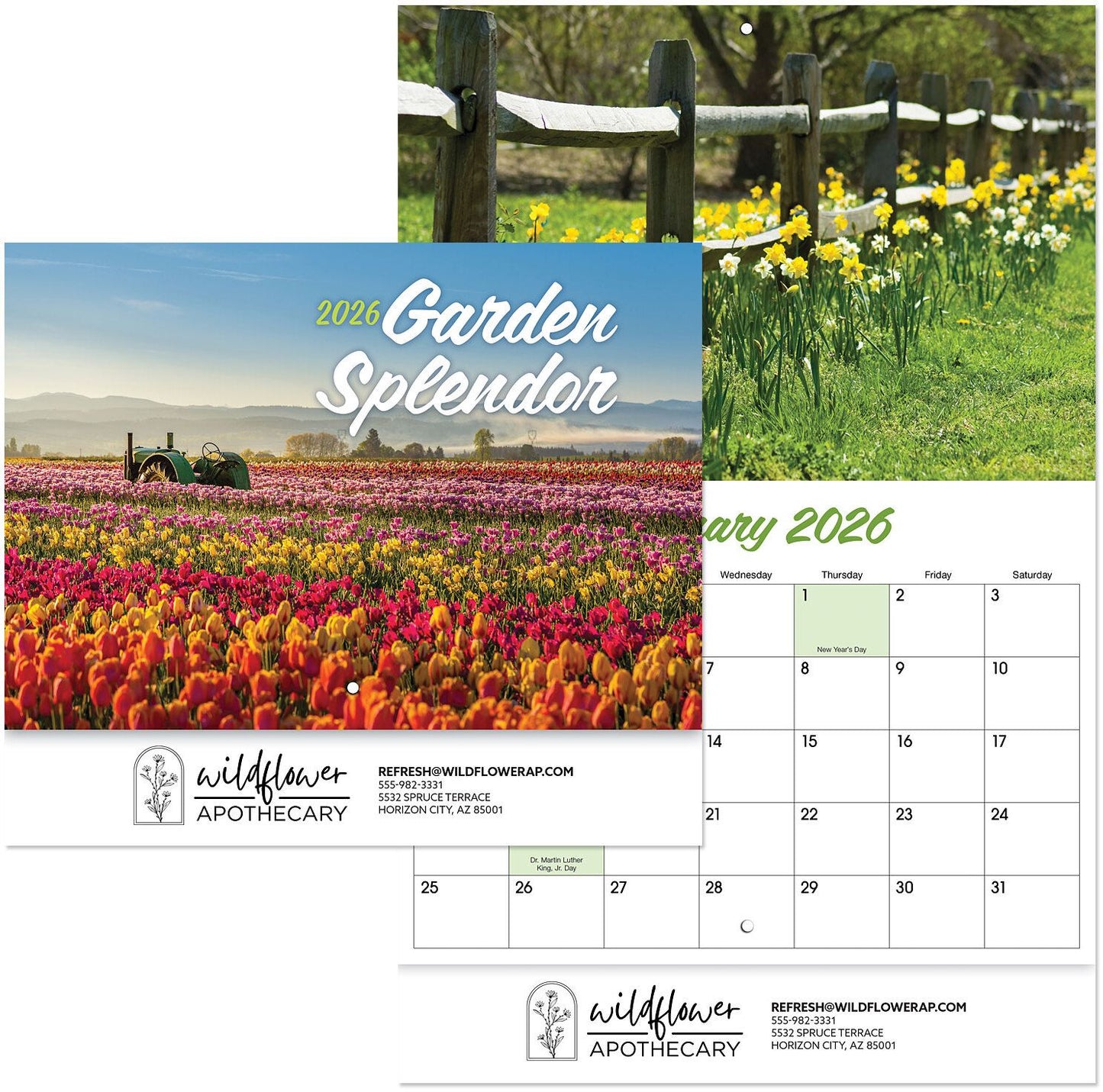GARDEN SPLENDOR STAPLED WALL CALENDAR