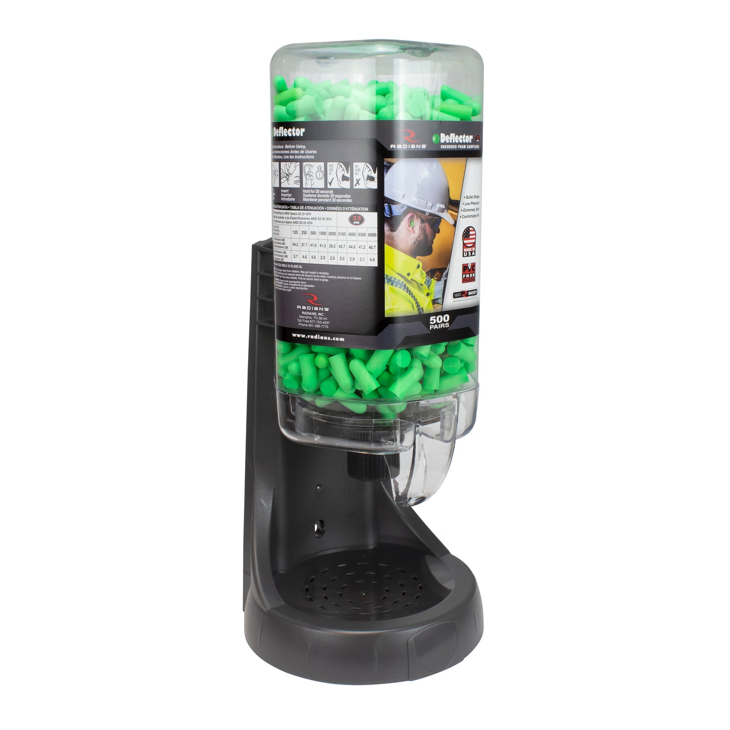 Refillable Dispenser with Deflector® FP90 Plugs - 500 Pair