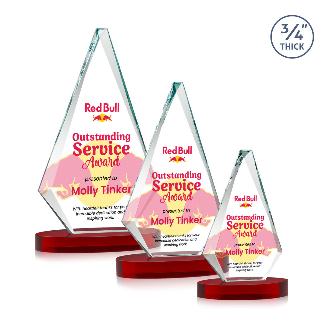 Windsor VividPrint™ Award on Alberton Base - Red