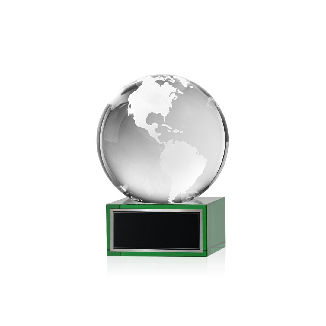 Globe Award on Hancock Base - Green