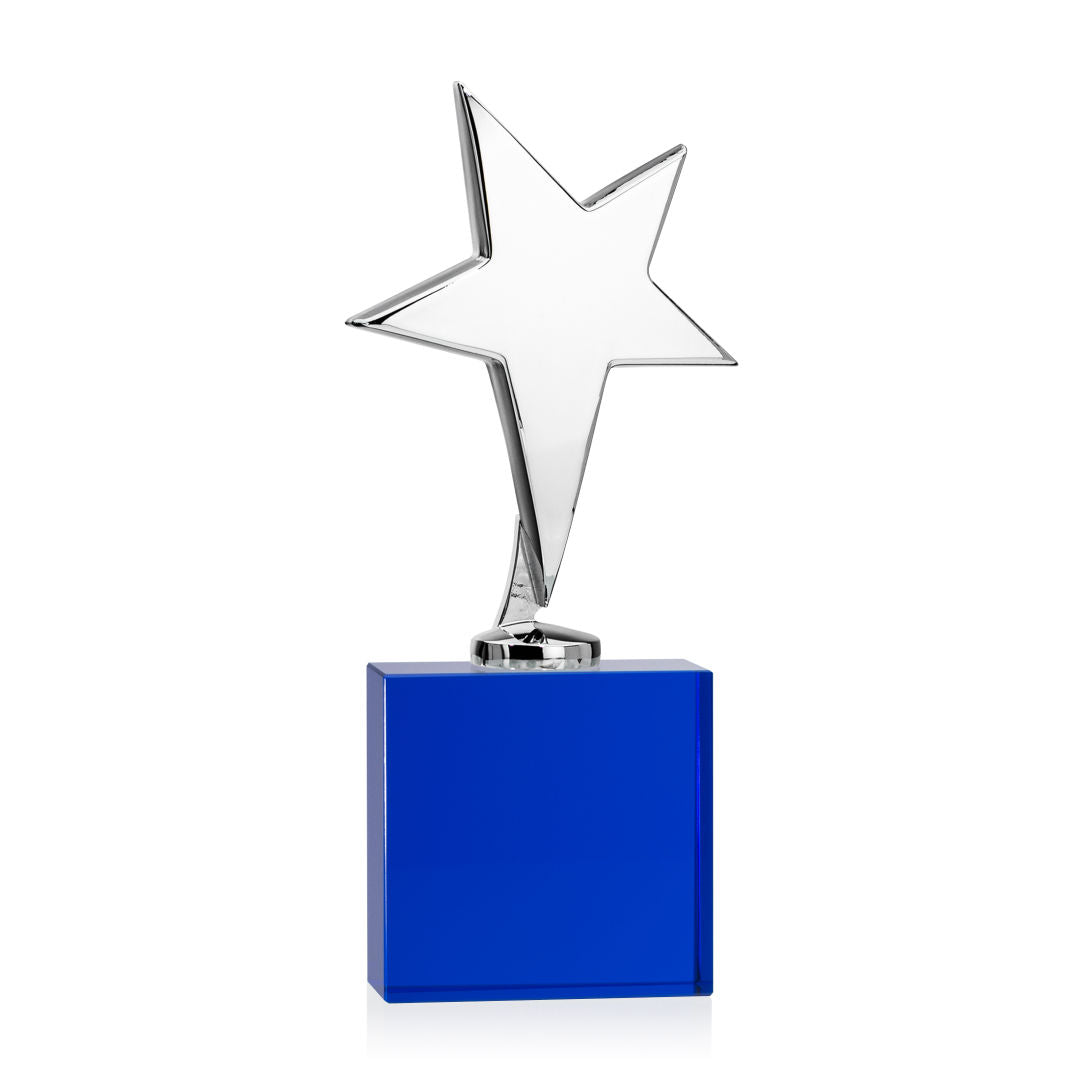 Tuscany Chrome Star on Woodlawn Base - Blue