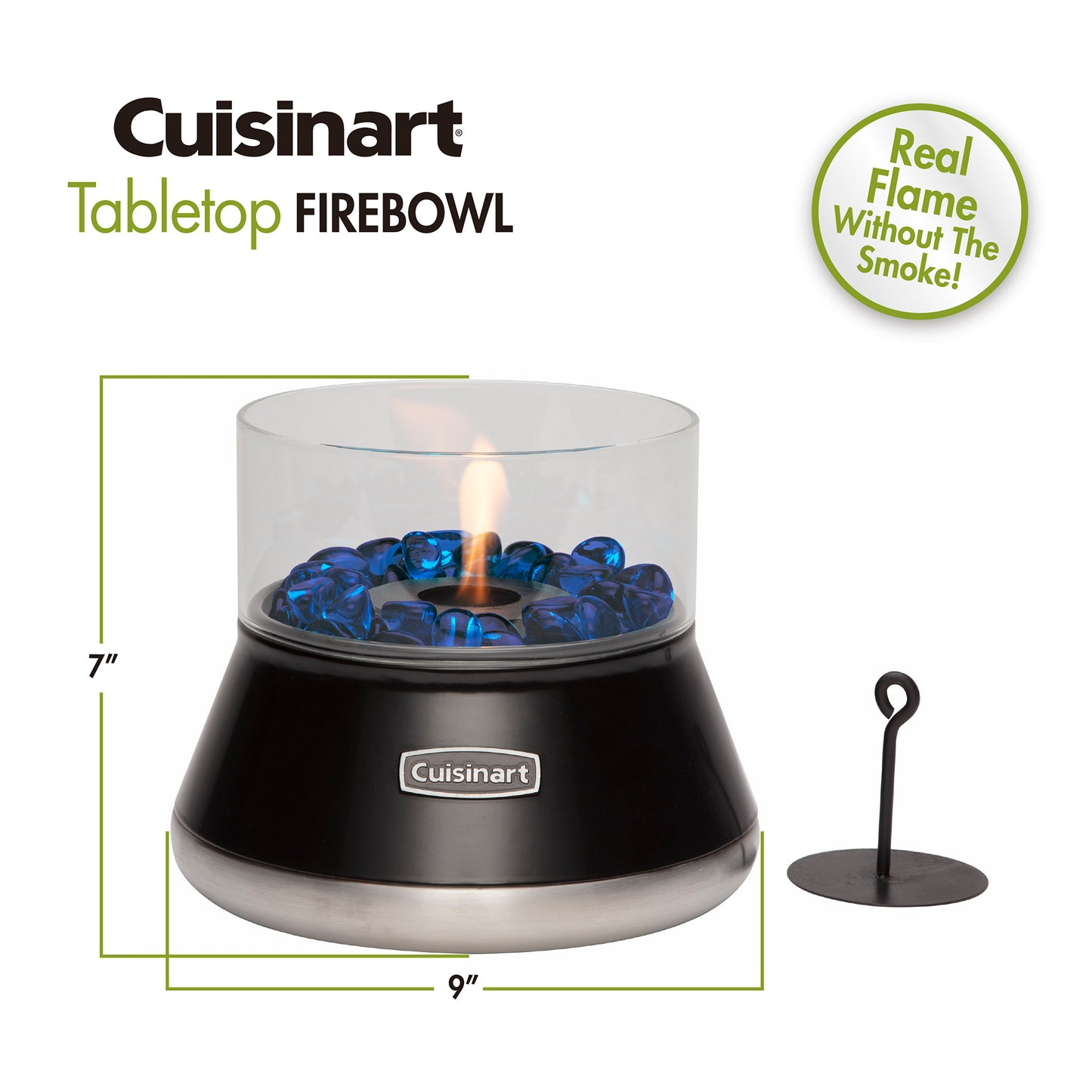 Black Cuisinart Outdoors® Petite Tabletop Fire Bowl