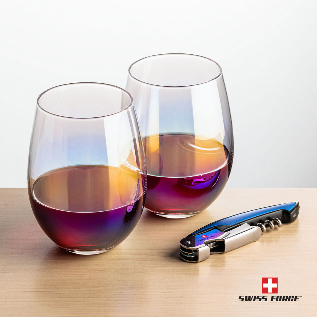 Swiss Force® Opener & Miami Stemless Wine