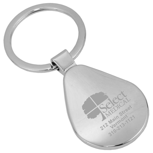 "Raindrop" Economy Laser Engraved Metal Key Holder