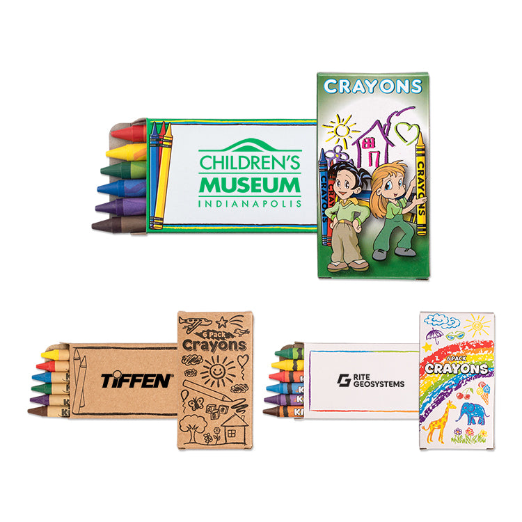 Kraft Box 6 Pack Crayons