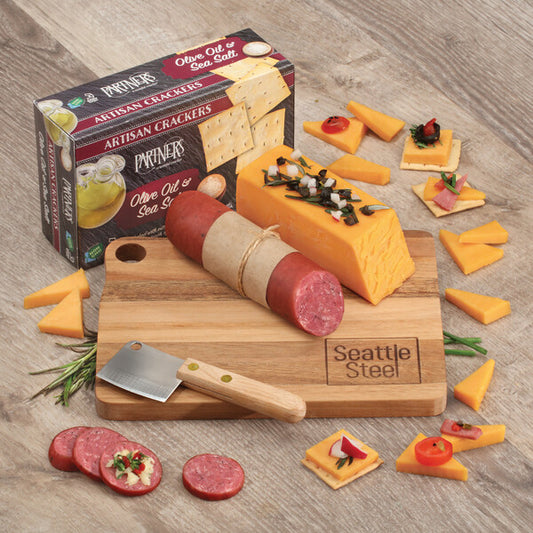 SALE - Gourmet Assortment with Acacia Charcuterie Serving Board