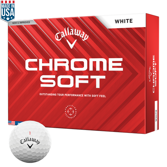White Callaway Chrome Soft Golf Balls