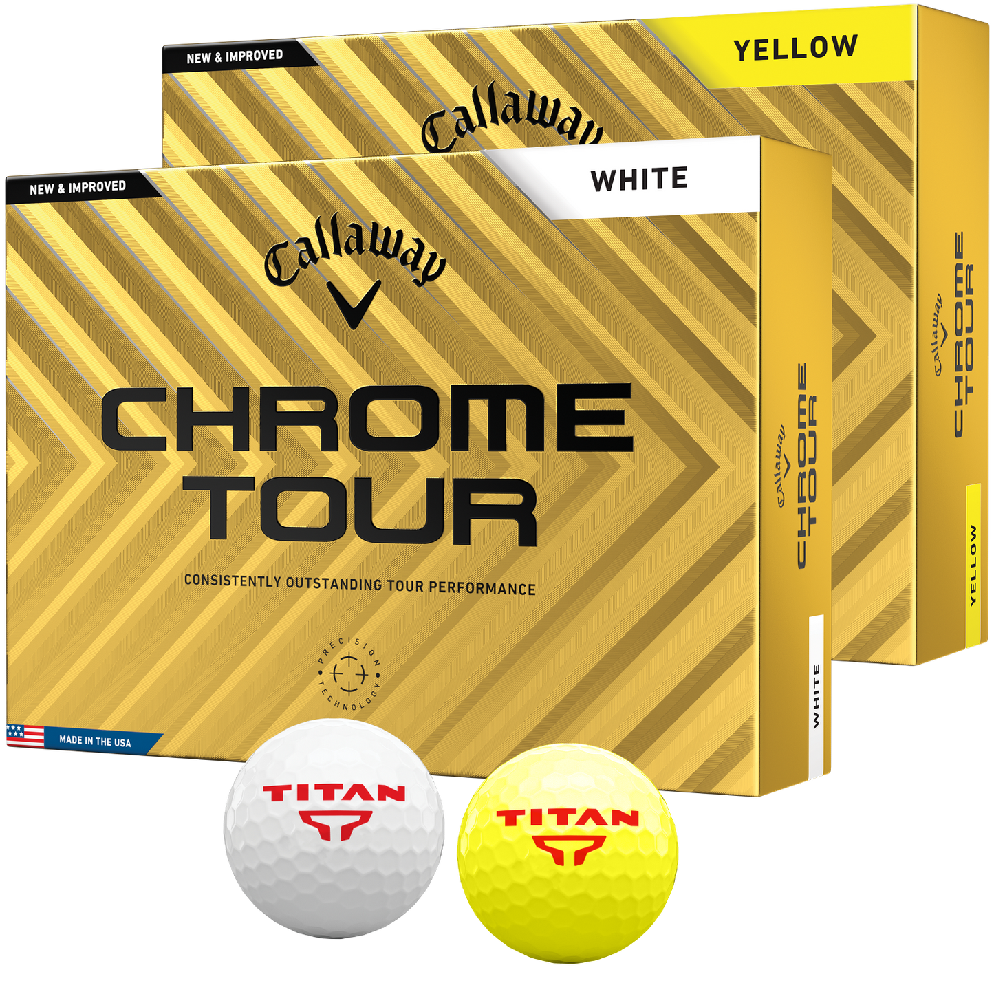 White Callaway Chrome Tour Golf Ball