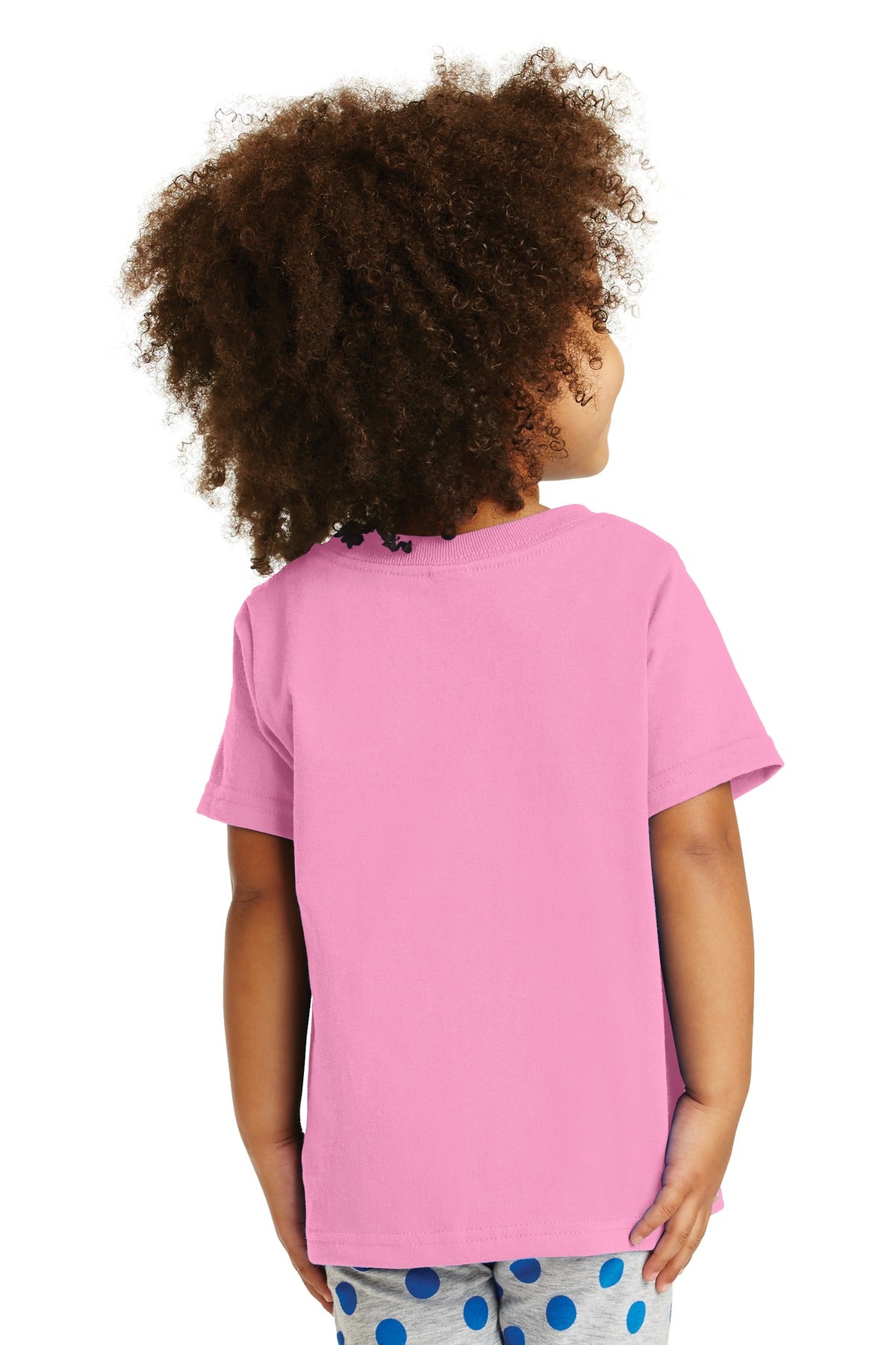 Candy Pink Port & Company Toddler Core Cotton Tee. CAR54T