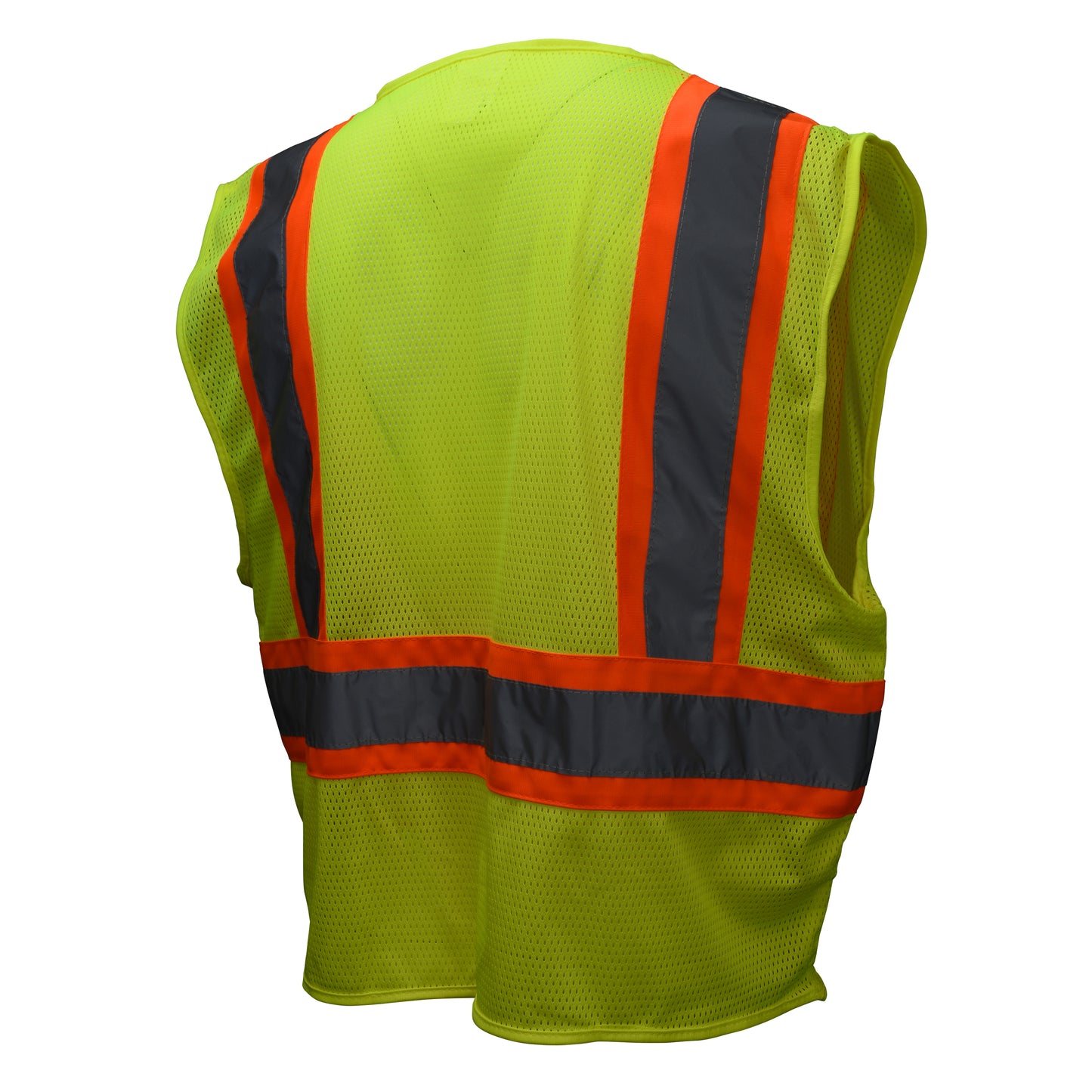 SV22-2 Economy Type R Class 2 Mesh Safety Vest with Two-Tone Trim - Green - Size 2X