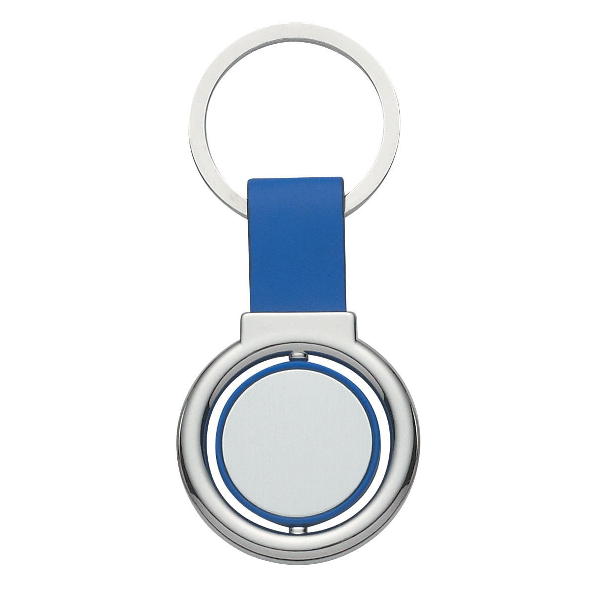Circular Metal Spinner Key Tag