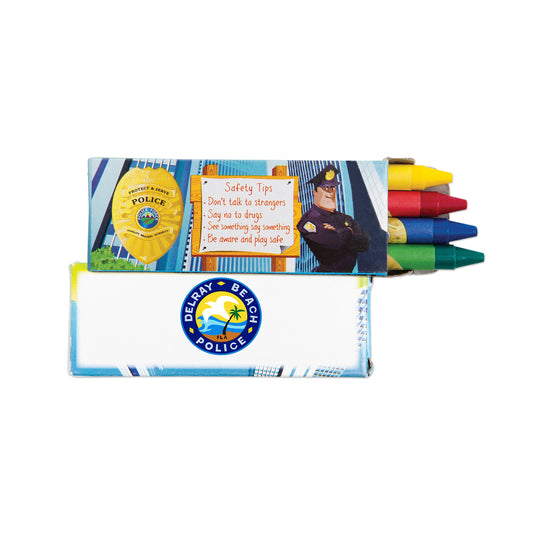 4 Pack Police Safety Crayons