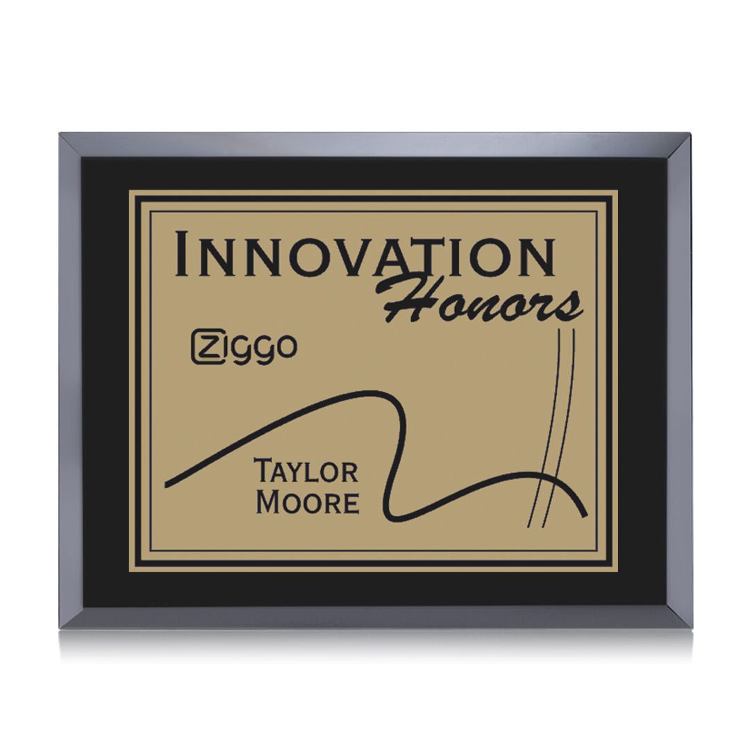 Avonlea/Everett Plaque - Black/Gold