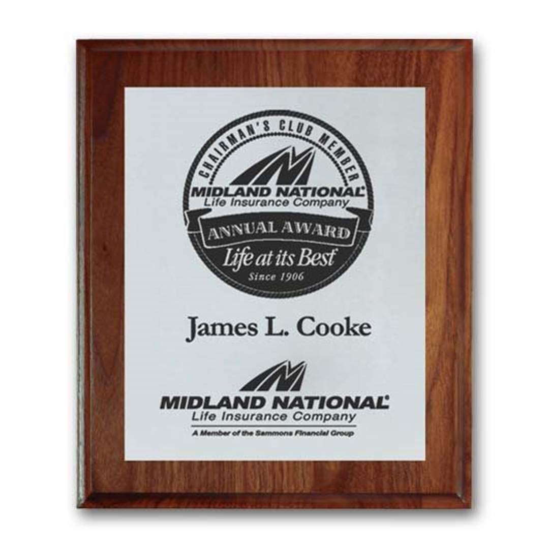Screenprint Aluminum - Walnut/Cove Edge