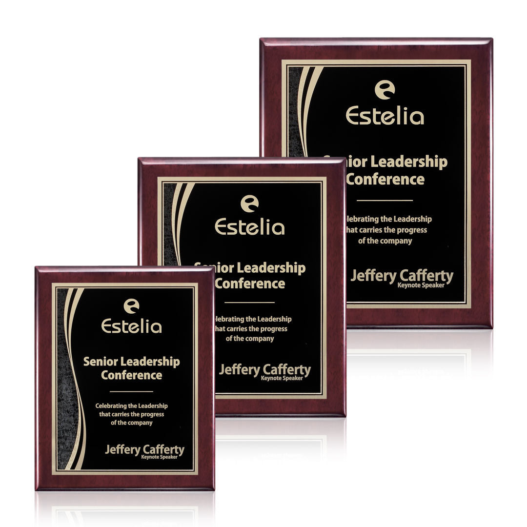 Oakleigh/Finch Plaque - Rosewood/Black