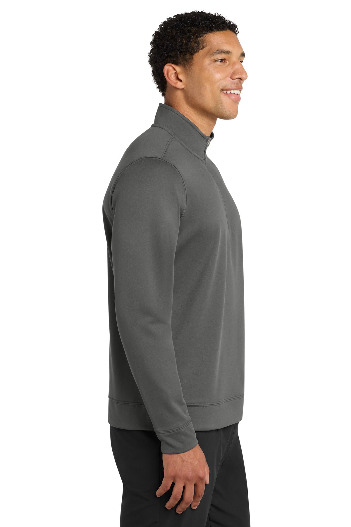 Charcoal Port & Company Performance Fleece 1/4-Zip Pullover Sweatshirt. PC590Q