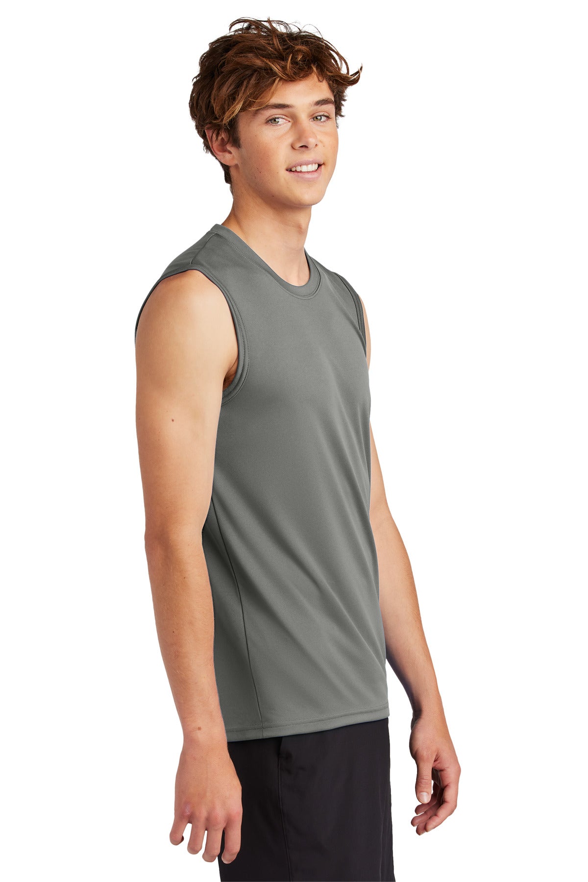 Charcoal Port & Company Performance Sleeveless Tee PC380SL