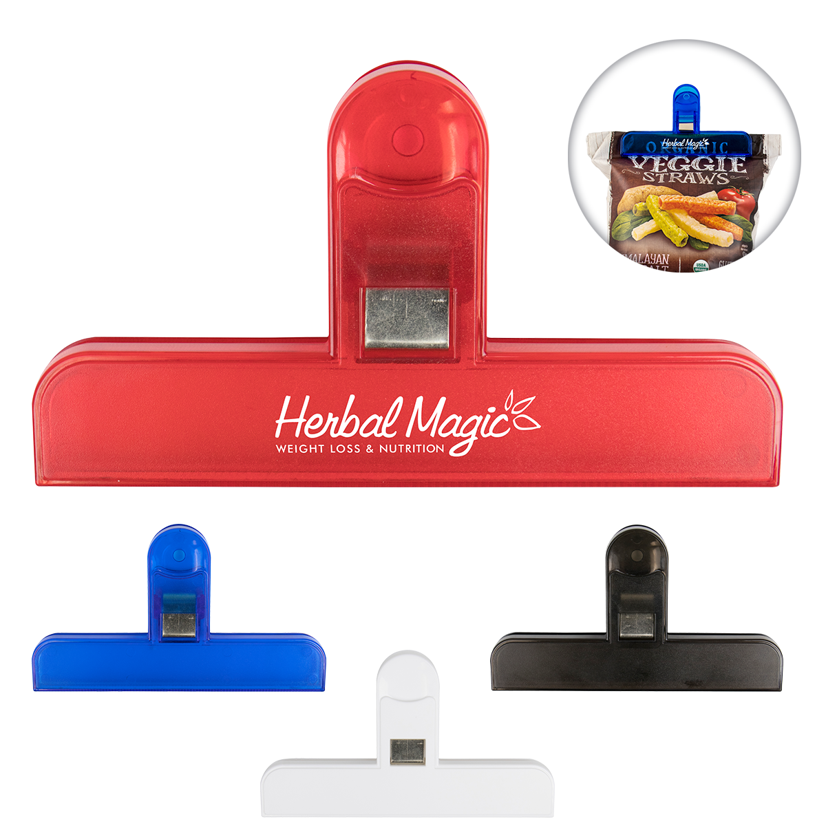 Blue Translucent Chip And Snack Bag Clip