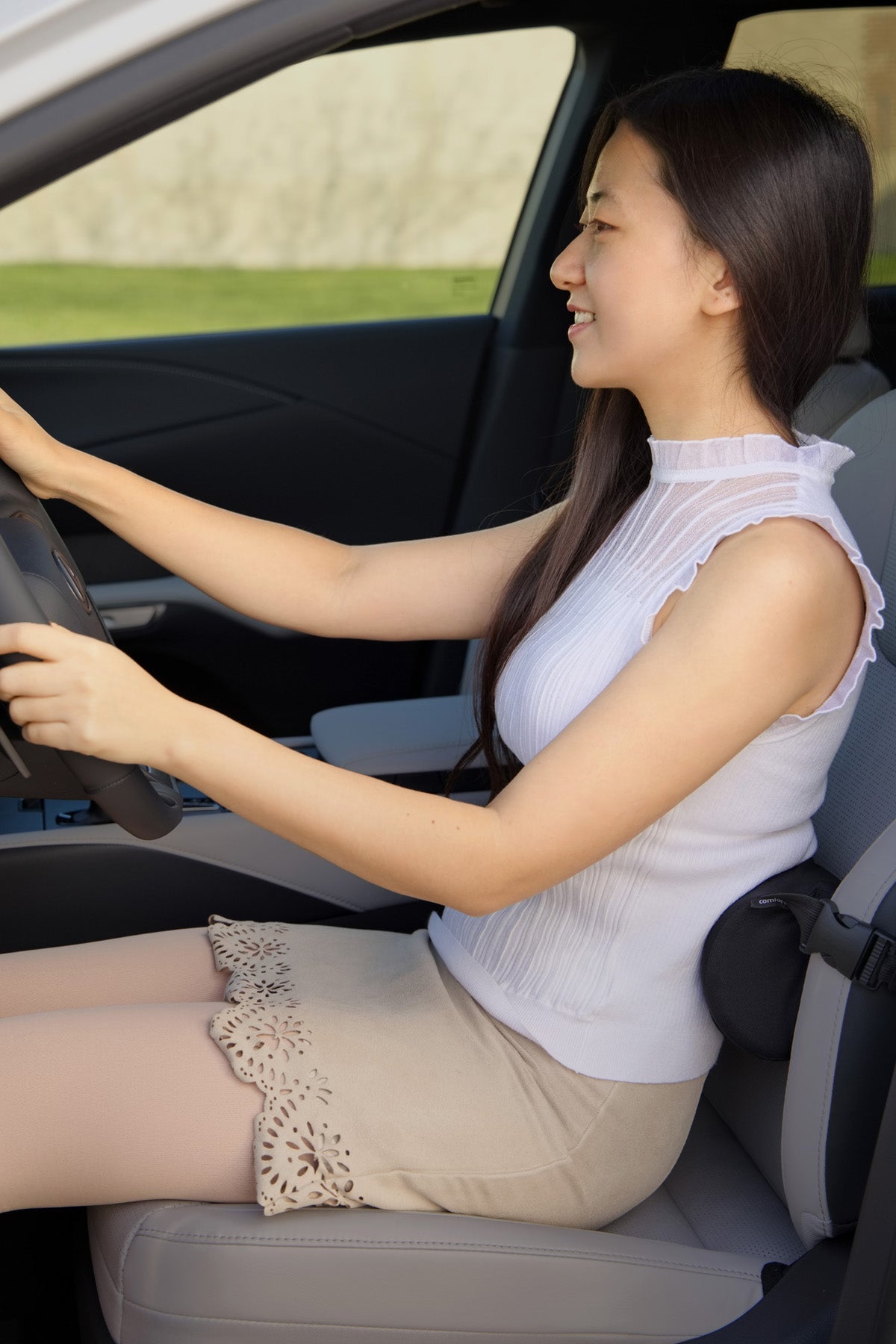 Black Comfort Logic™ Lumbar Support Roll Pillow